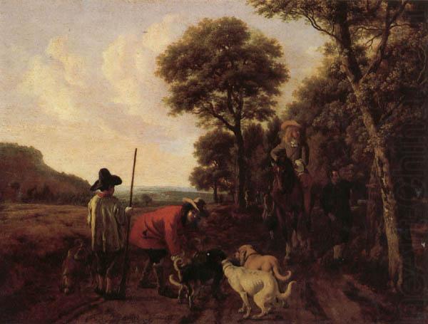 Ludolf de Jongh Hunters and Dogs china oil painting image